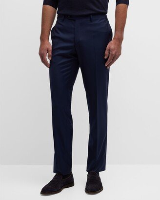 Men's Wool Straight-Leg Trousers