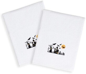 Scary Embroidered Luxury 100% Turkish Cotton Hand Towels - Set of 2