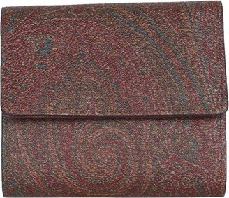 Paisley Print Foldover Wallet