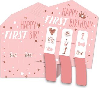 Big Dot Of Happiness 1st Birthday Little Miss Onederful Game Pickle Cards Pull Tabs 3-in-a-Row 12 Ct