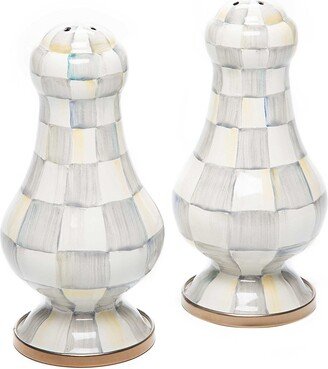 Sterling Check Enamel Salt & Pepper Shaker Set