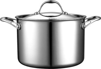 Multi-Ply Clad Stainless-Steel 8-Quart Covered Stockpot with Lid