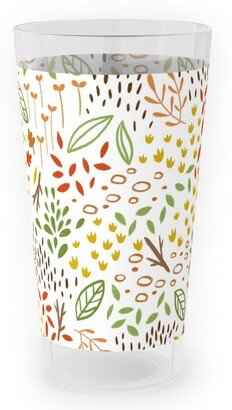 Outdoor Pint Glasses: Tiny Leaves - Multi Outdoor Pint Glass, Multicolor