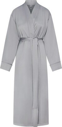 Skims Sporty Satin Long Robe | Mirror