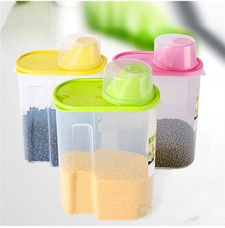Vintiquewise Large Bpa-Free Plastic Food Saver, Kitchen Food Cereal Storage Containers with Graduated Cap, Set of 3
