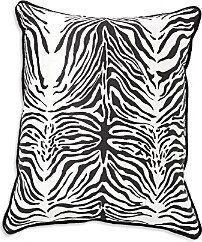 Zebra Decorative Pillow, 20 x 20