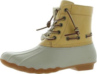 Speyside Duck Boot Womens Faux Leather Faux Fur Lined Combat & Lace-up Boots