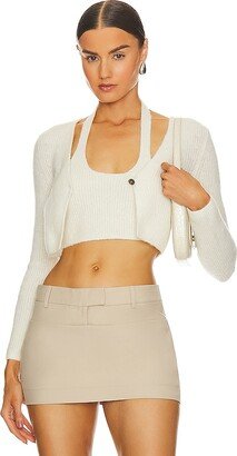 Twinset Halter Long Sleeve Cardigan