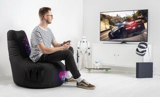 Swing Gaming Lets Play Bean Bag Chair Black