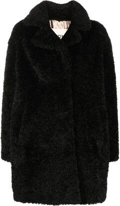 Faux-Fur Single-Breasted Coat-AF