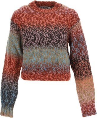 Patterned-Intarsia Knit Crewneck Jumper