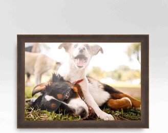 CustomPictureFrames.com 9x48 Brown Picture Frame - Wood Picture Frame Complete with UV