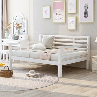 Calnod Full Size Daybed, Wooden Bedframe with Clean Lines and Beautiful Finish for Kids, Teens, Bedroom, No Box Spring Needed