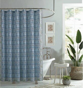 Talca Shower Curtain Blue