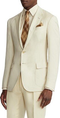 Silk-Linen Single-Breasted Sports Jacket