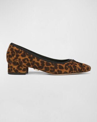 Cecile Leopard Bow Ballerina Flats