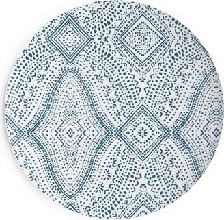 Salad Plates: Tribal Dot - Navy Salad Plate, Blue