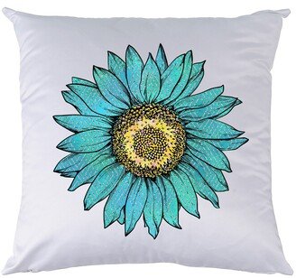 Teal Sunflower | Decorative Pillows Country Rustic House Decoration Home Decor