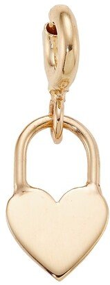 Midi Bitty 14K Yellow Gold Heart Padlock Charm