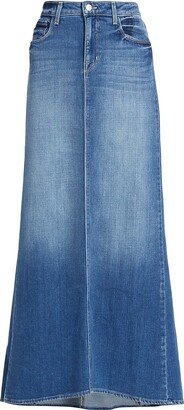 Kailani Mermaid Stretch-Denim Maxi Skirt