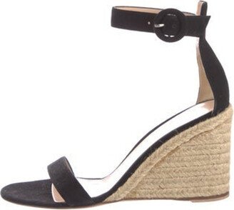 Suede Braided Accents Espadrilles-AA