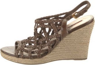 Leather Braided Accents Espadrilles