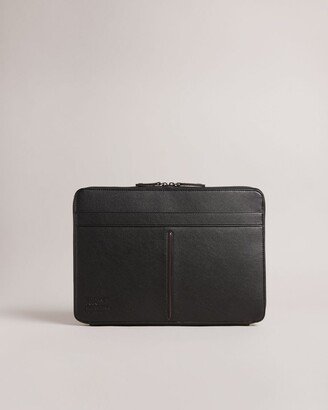 15 Inch Faux Leather Laptop Case in Black