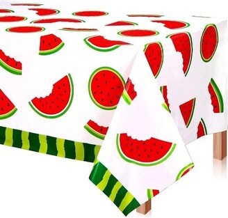 Watermelon Disposable Tablecloth, Watermelon Party Table Cover, One in A Melon Shower Decor, Fruit Birthday Decoration, Party Supplies