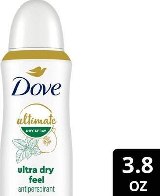 Dove Beauty Ultimate 72-Hour Ultra Dry Feel Dry Spray - Cucumber Water & Mint - 3.8oz