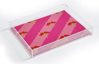 Camilla Foss Candy Cane Small Acrylic Tray