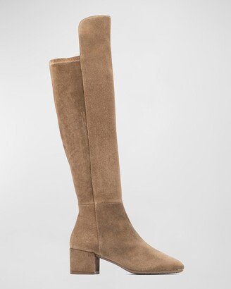 Lizetta Stretch Suede Over-The-Knee Boots