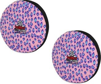 Tuffy Ultimate Flyer Pink Leopard, 2-Pack Dog Toys