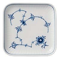 Blue Fluted Plain Small Square Plate