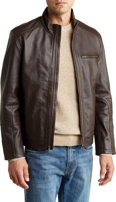 Classic Leather Moto Jacket-AA