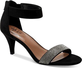 Style & Co Phillys Two-Piece Evening Sandals, Created for Macy's - Black/Silver