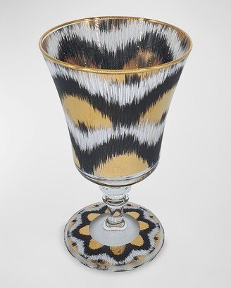 Ikat Gold Wine Glasses, Set of 4