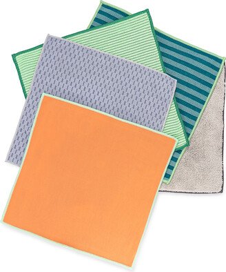 Full Circle Recycled Microfiber Essential Cloths Assorted Pkg/5