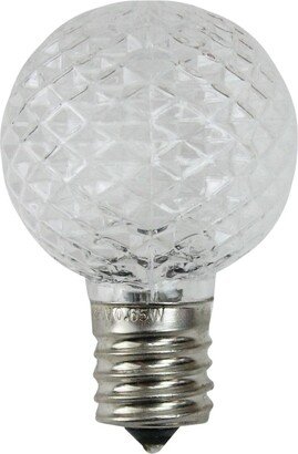 Northlight Pack of 25 Faceted Led G40 Clear Christmas Replacement Bulbs