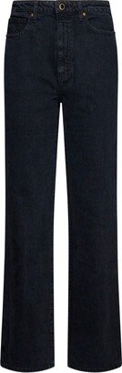 High-Waisted Straight-Leg Jeans-AM