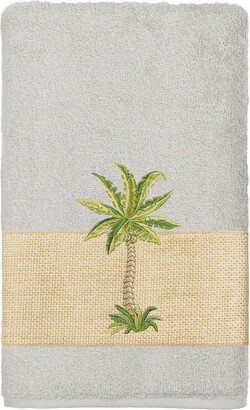 Colton Embellished Bath Towel - Light Grey