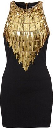 Sequin-Embellished Sleeveless Dress