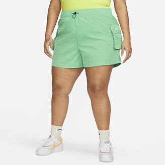 Women's Sportswear Woven High-Rise Shorts (Plus Size) in Green