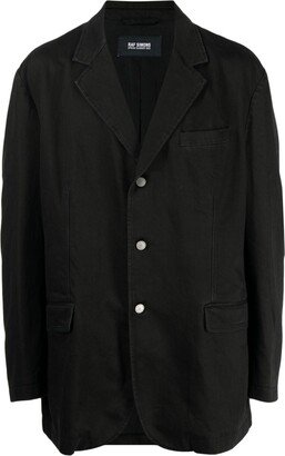 Single-Breasted Cotton Blazer-AE