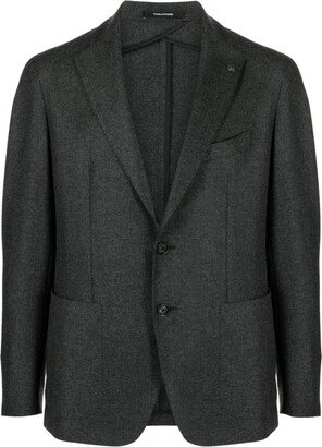 Notched-Lapel Single-Breasted Blazer-AG