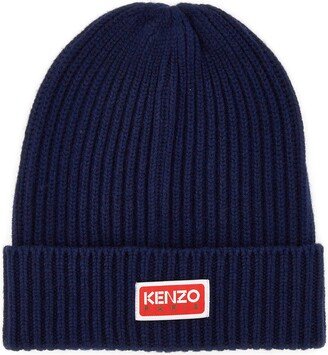 Knit Hat With Logo-AB