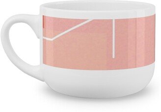 Mugs: Midcentury Abstract Latte Mug, White, 25Oz, Multicolor