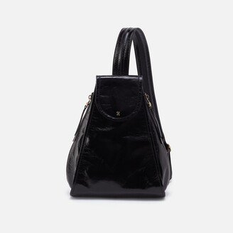 Betta Sling in Polished Leather - Black