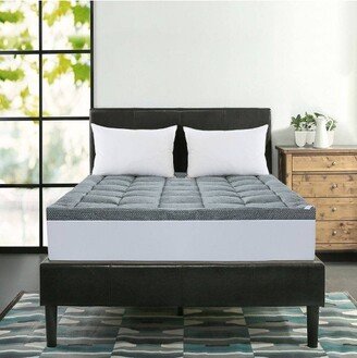 King Charcoal Infused Mattress Topper - St. James Home