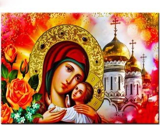 Diamond Mosaic Praying Virgin & Child Full Embroidery Icon 5D Diy Painting 100% Cross Gift Religion