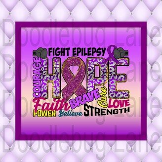 Epilepsy Awareness Sign-Fight Epilepsy-Epilepsy Wreath Sign-Purple Ribbon-Rectangle Or Square Sign-Metal Sign-Doodlebug Lane Signs